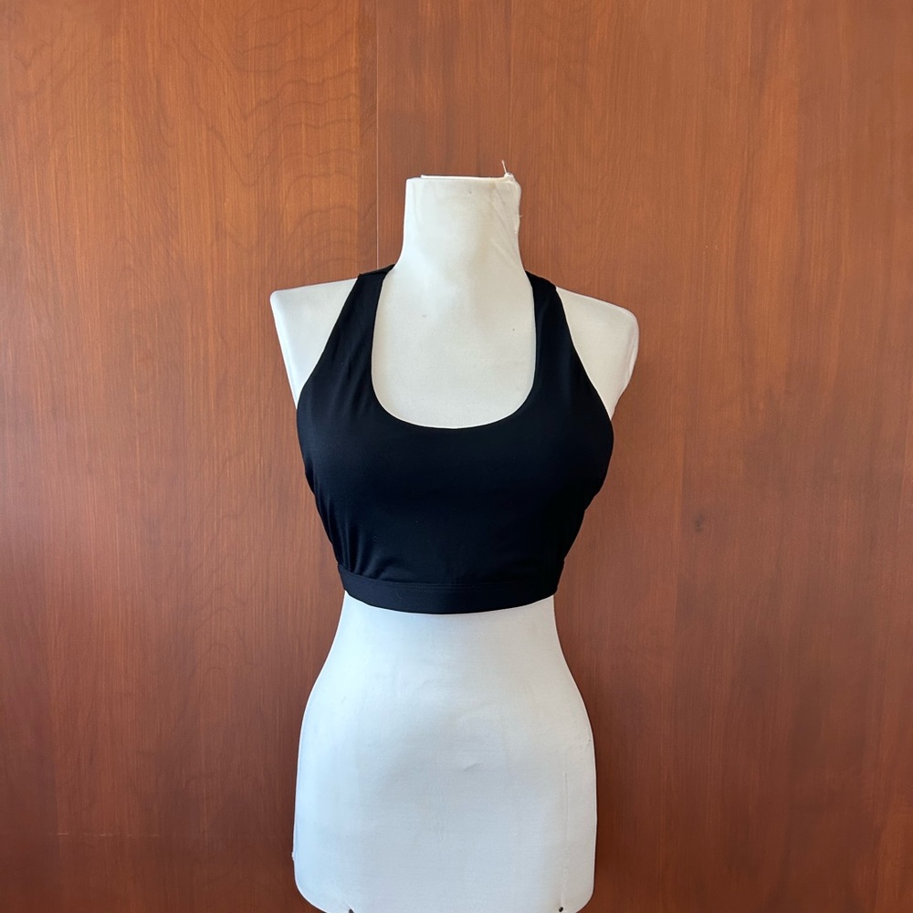 NWT Fabletics Black Racerback Sports Bra